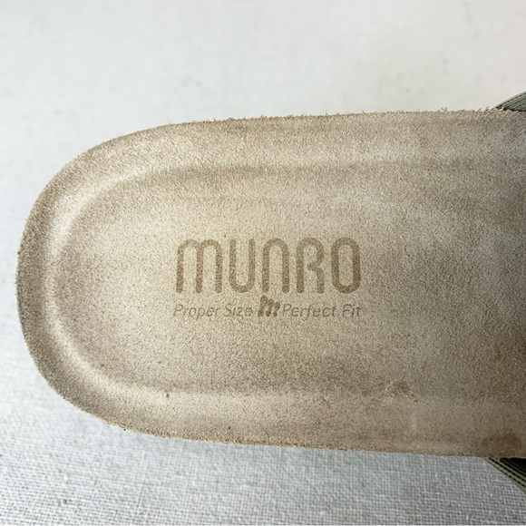 Munro Nalia Olive Green Stretch Fabric Platform Wedge Slide/Sandal - Size 9 - Picture 11 of 14